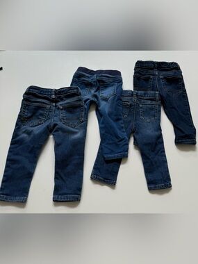 Cat & Jack Navy and Dark Blue Kids Pull-On Denim Jeans (4-Pack)